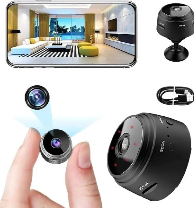 Mini A9 WiFi Security Camera – HD, Night Vision