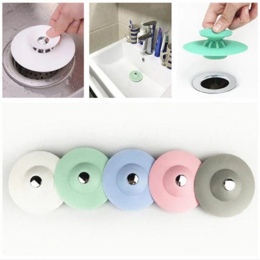 Silicone Sink Hair Strainer Floor Drain Bathroom Kitchen Stopper Sink Strainer Basin Water Stopper