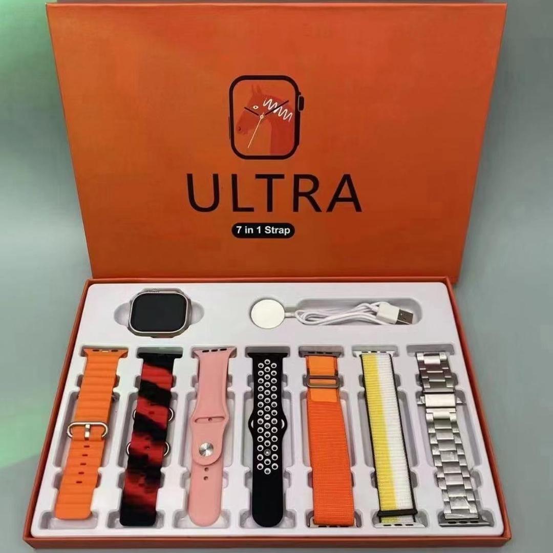Smart Watch with 7 Straps & Fast Charging
