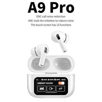 A9 Pro Airpods (5th Gen) – Active Noise Cancellation (ANC) Wireless Earbuds